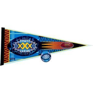 Super Bowl XXX 1996 Dallas Cowboys v Pittsburgh Steelers Pennant & Pin